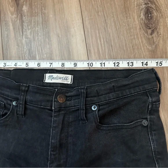 Madewell 10” High Riser Skinny Jeans Black Size 30 High Rise Stretch Denim - Picture 7 of 10